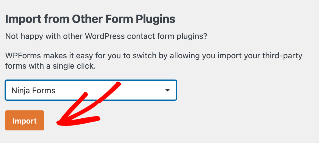 Import forms from Ninja Forms in WordPress