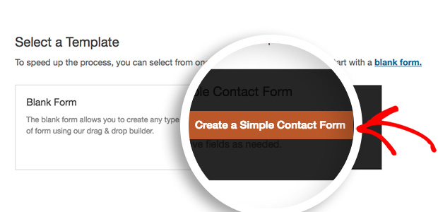 select form template