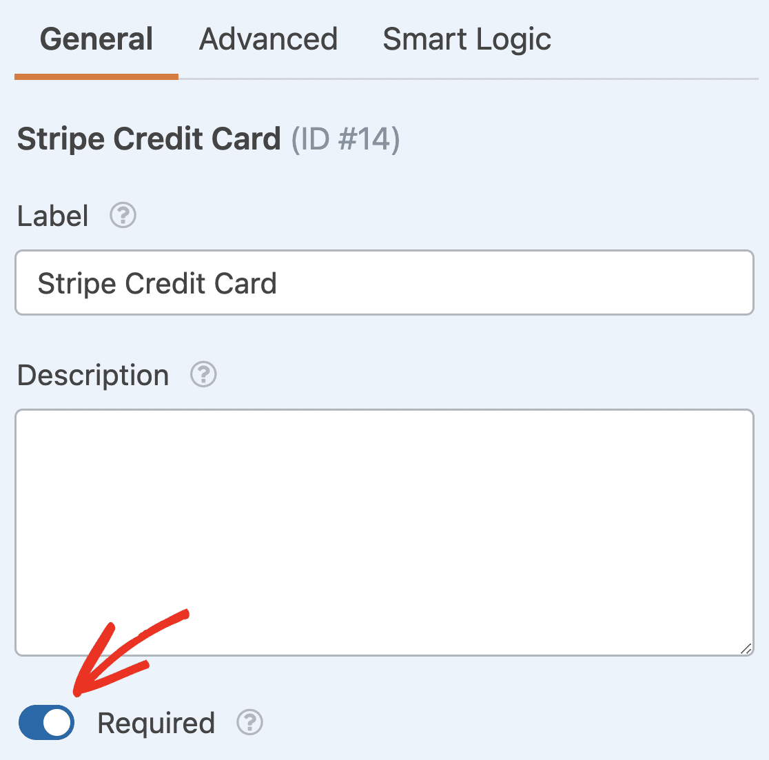 Requiring a Stripe Credit Card field