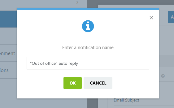 notification name for out of office autoreply