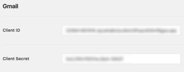 Copy in Client ID and secret to WP Mail SMTP settings