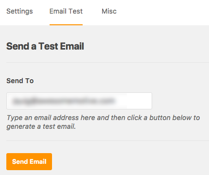 Send a test email through WP Mail SMTP