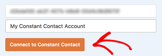 Connect to Constant Contact button