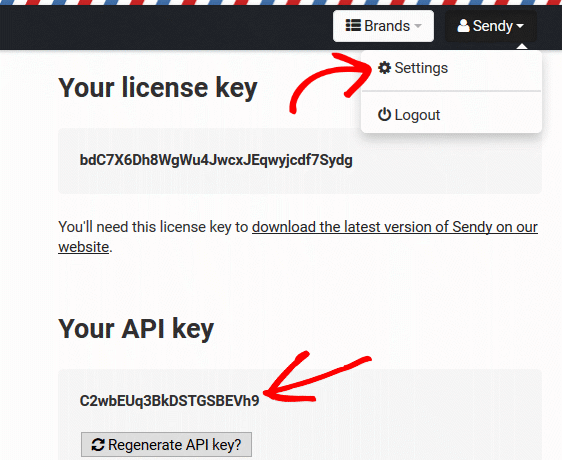 Custom Sendy Subscribe Form - API Key in Sendy Settings
