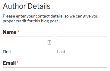 Section Divider field within Post Submissions form template