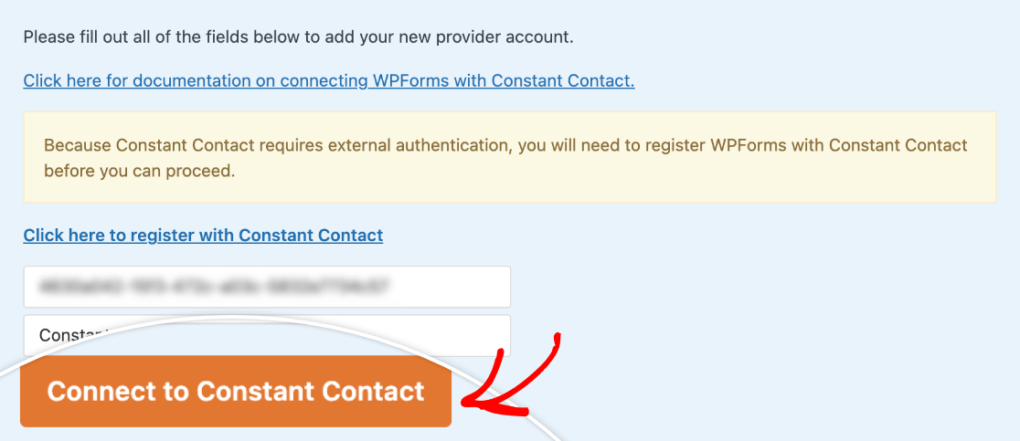 Connecting WPForms to Constant Contact