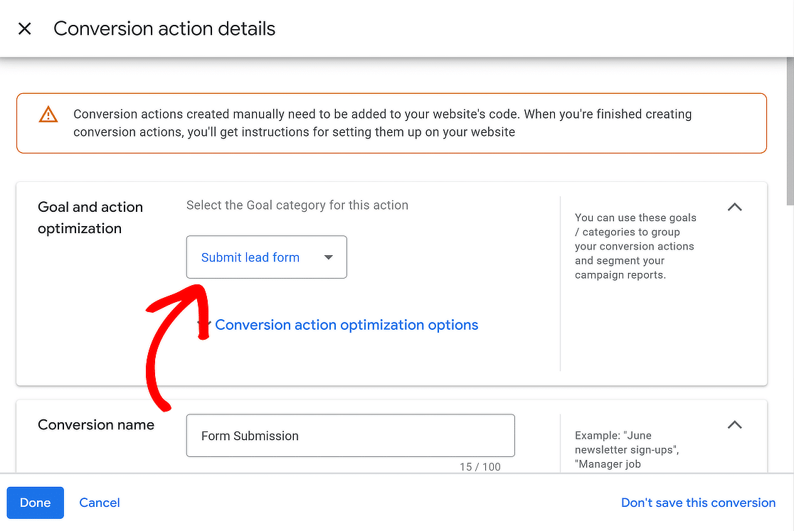 goal and action optimization