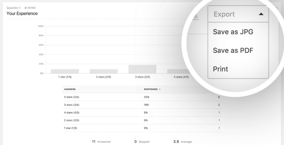 Export Survey Individual Items