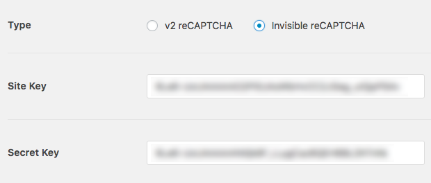 Set up keys for reCAPTCHA in WPForms