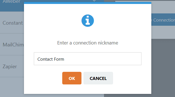 Contact Form Connection Name