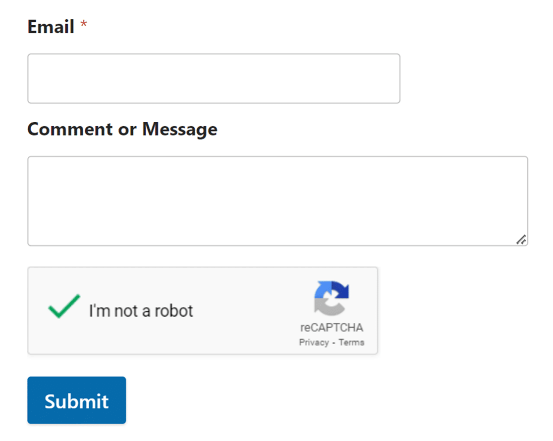 Completed CAPTCHA