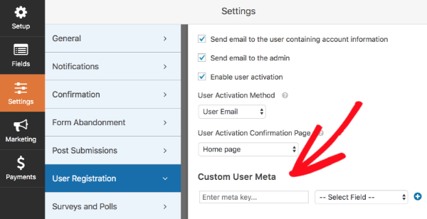 custom user meta field