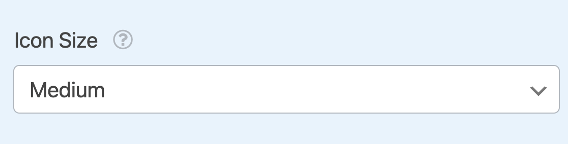 rating-icon-size - WPForms Choosing an icon size in the advanced field options