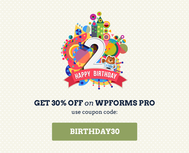 WPForms Birthday Special Offer