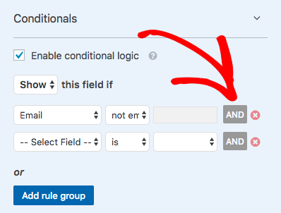 Add AND logic to field