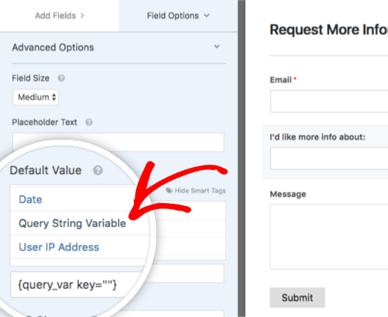 Set default value to query string variable