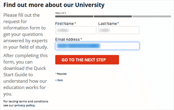 University of Phoenix Multi-page Form Example.2