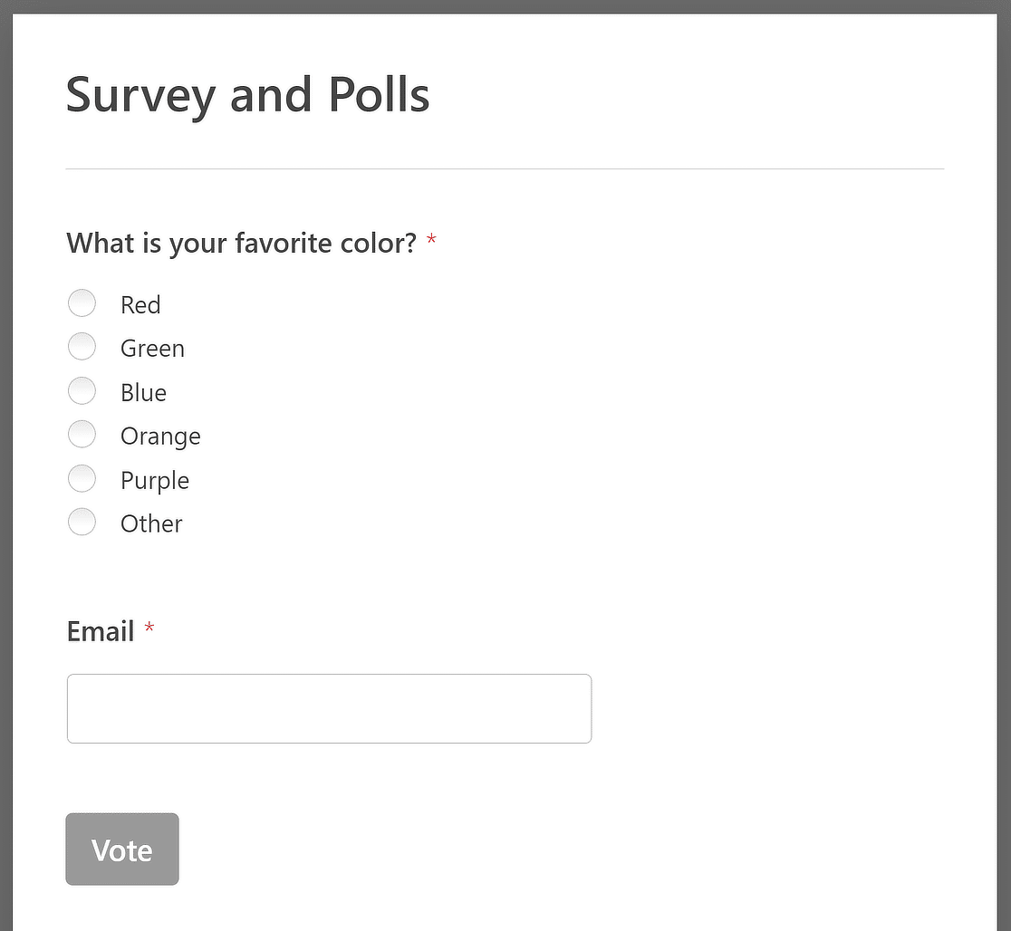 poll form preview