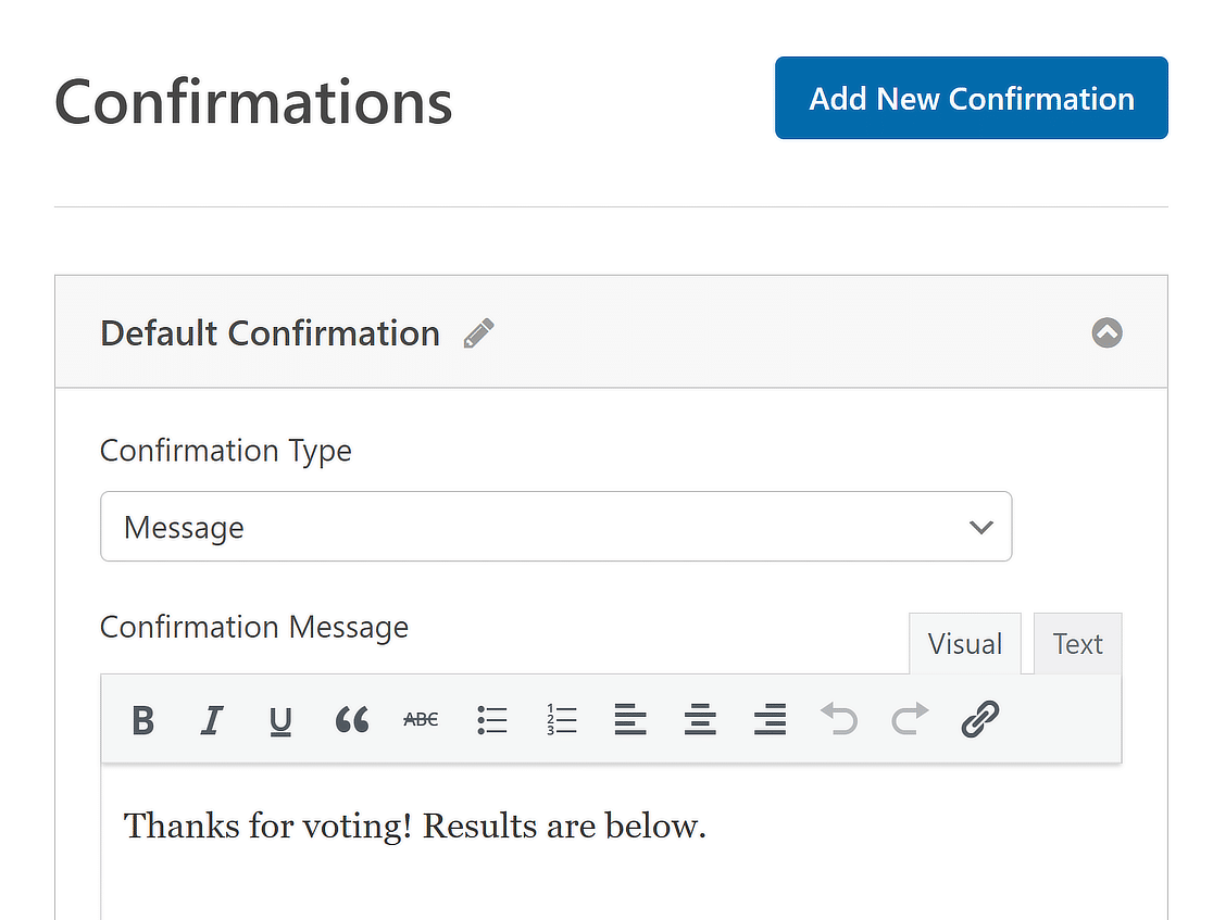 voting confirmation message