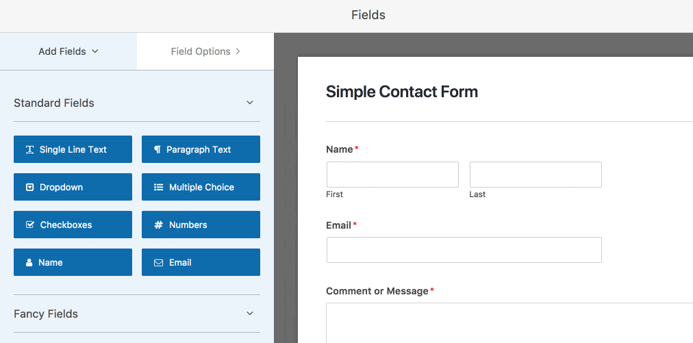 Add Single Line Text Form Field