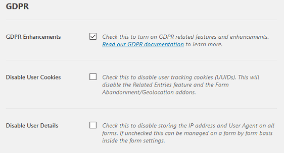 GDPR Enhancements