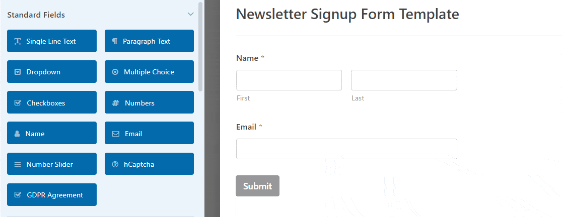 Addinf forms' field with WPForms