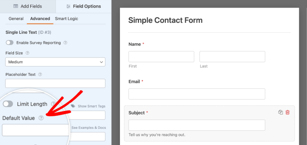 How to Add Default Values for Form Fields