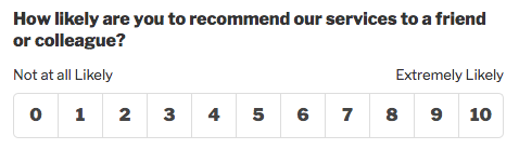 Net Promoter Score field in WPForms