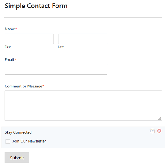 Simple Contact Form