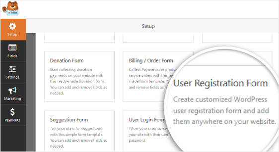 User Registration Form Template