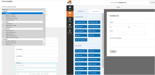 WPForms vs MailChimp Form Builder.