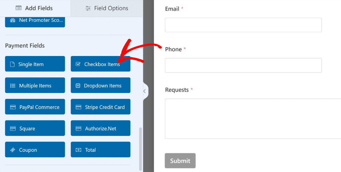 Checkbox Items Field