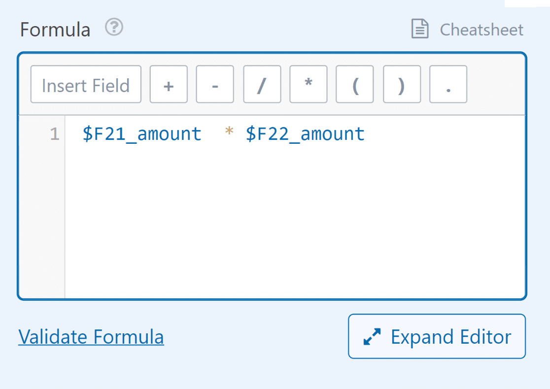 Calculation formula