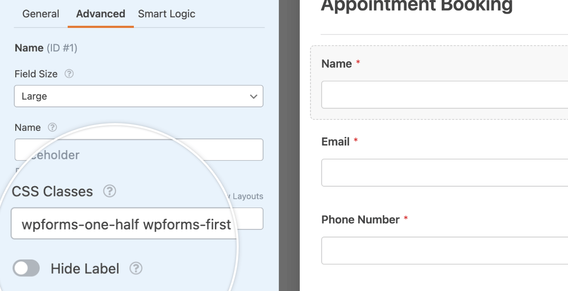 Multi-column CSS classes applied to a field