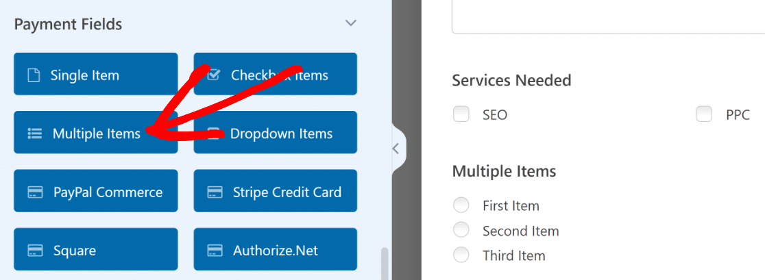 Multiple Items field