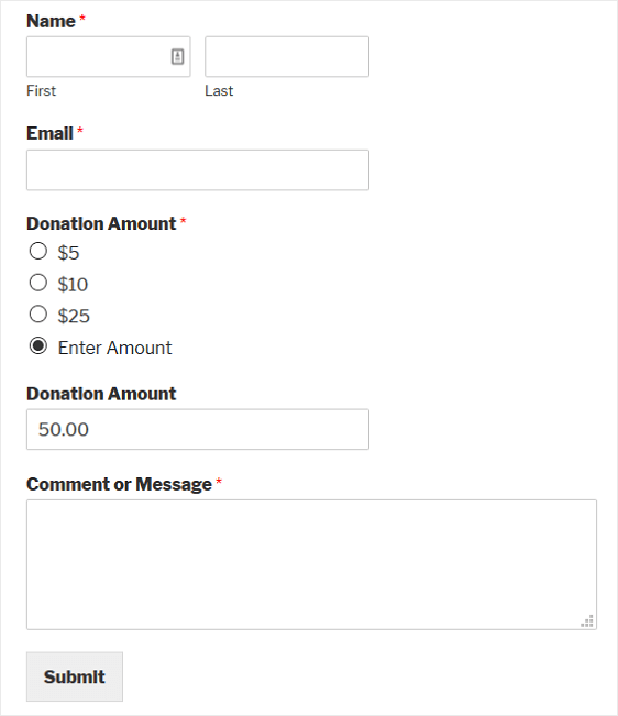 Final Donation Form