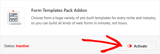 Form Templates Pack Addon