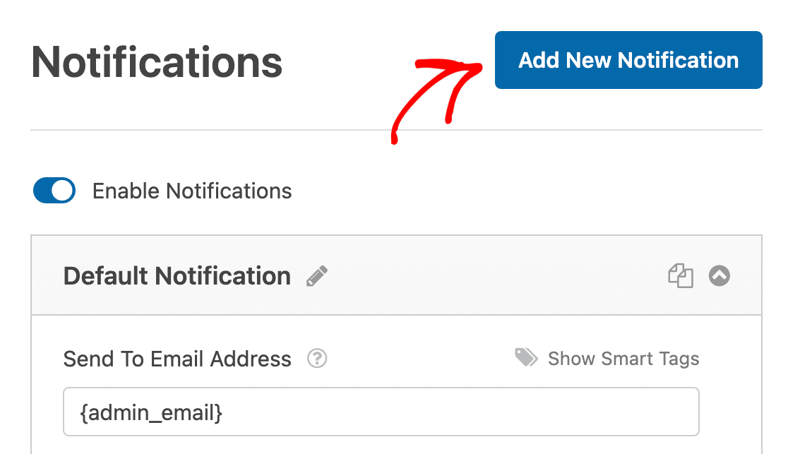 Adding a new notification