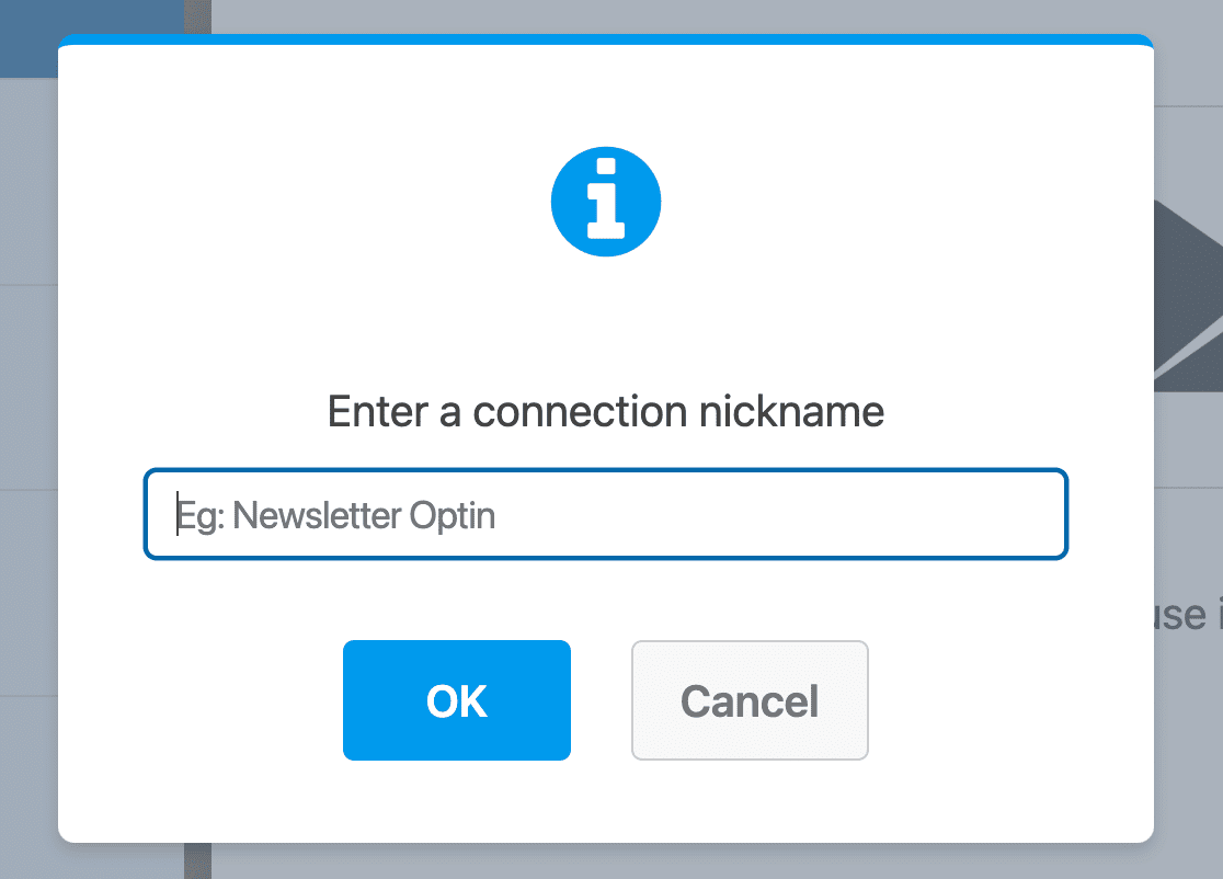 Nicknaming your Campaign Monitor connection