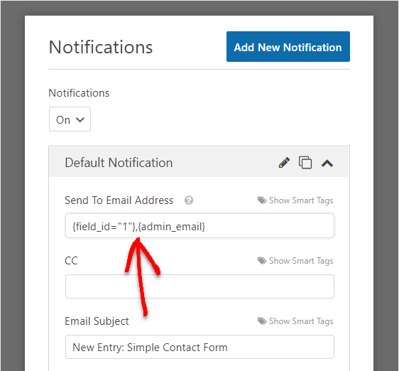 form notifications with multiple emails