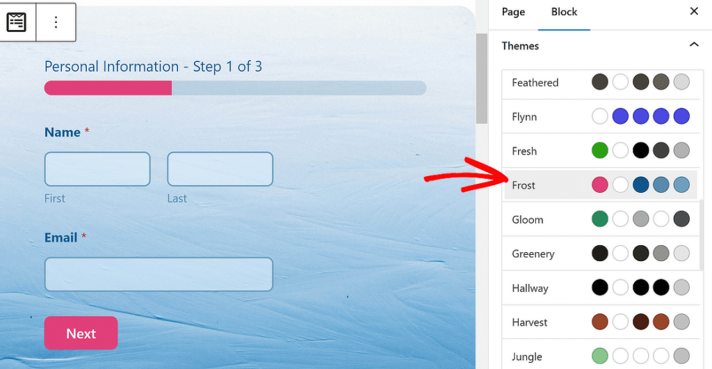 Frost Theme - WPForms Tema Frost