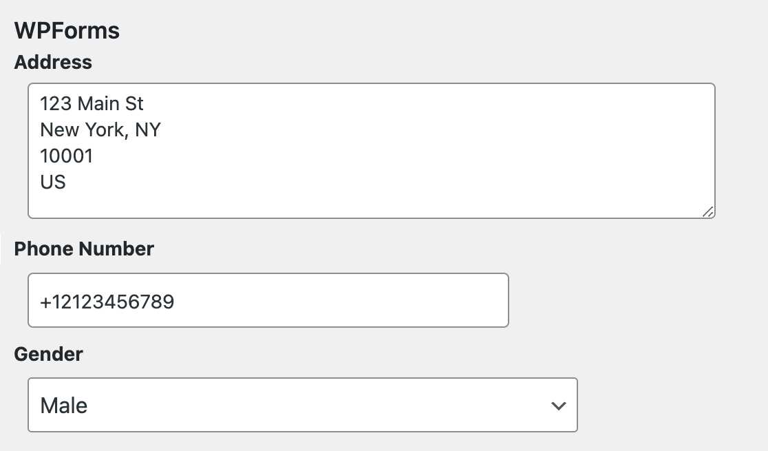 Viewing custom user meta added with WPForms