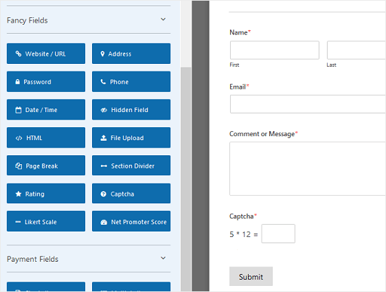 Custom Captcha Math Example