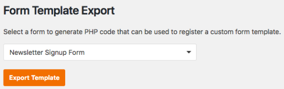 Form template export tool in WPForms