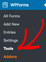Go to WPForms Tools