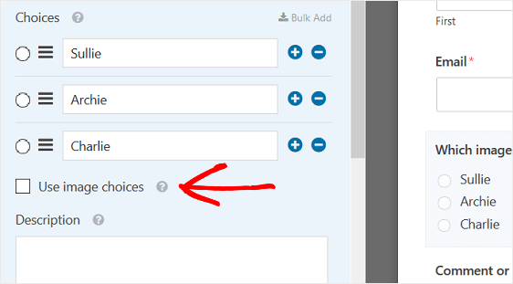 Image Choices Checkbox