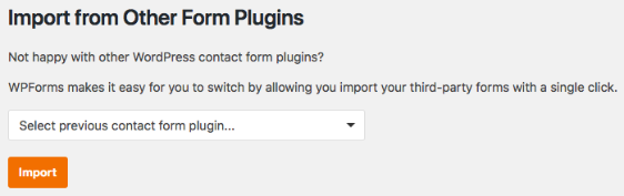 Import forms from other form plugins