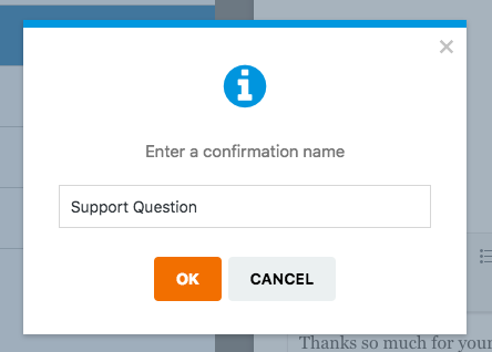 Name a new confirmation in WPForms