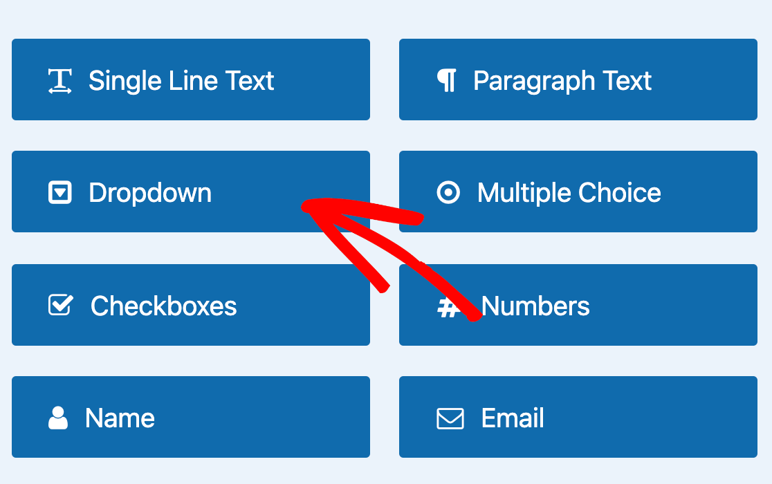 Adding a Dropdown field to your form