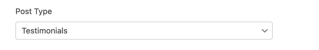 Setting the Post Type to Testimonials in the Post Submissions settings for a testimonial form